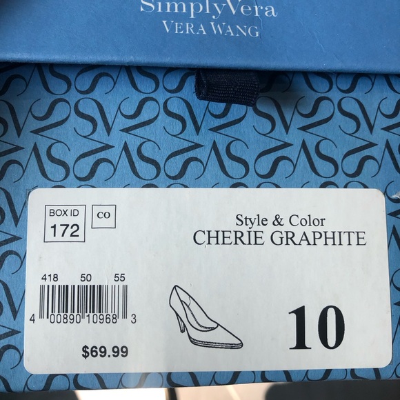 NWT Simply Vera Graphite Pumps Size 10 - Picture 2 of 4
